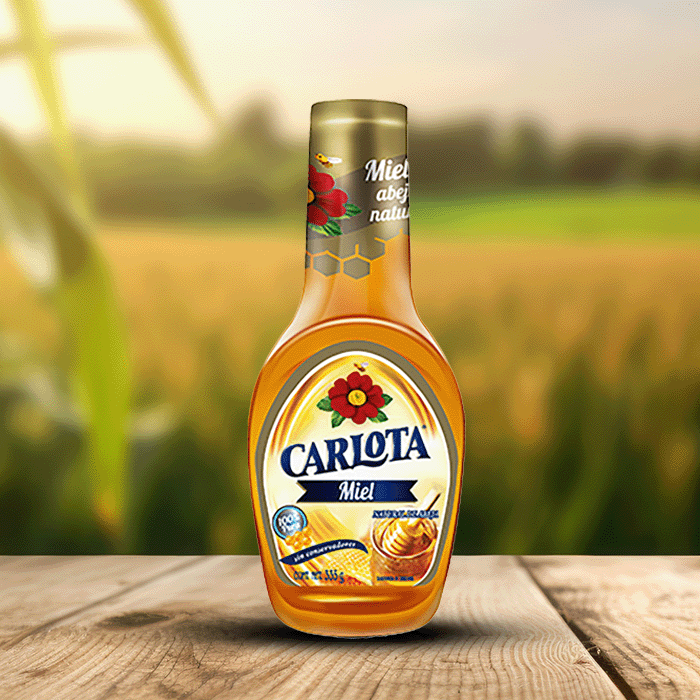 Miel Carlota Presentacion en Envase de PET de 335 gramos
