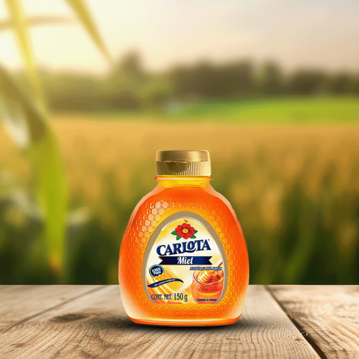 Miel Carlota Presentacion en Envase de PET de 150 gramos